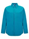 Valentino Shirt Jacket Nylon Chest Pockets In Blue