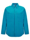 Valentino Shirt Jacket Nylon Chest Pockets In Blue