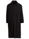 Valentino Pp Collection Reversible Long Coat In Black