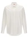 Valentino Poplin Cotton Shirt With Hidden Buttoning In White