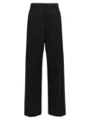 Valentino Virgin Wool Wide-leg Tailored Trousers In Black