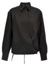 Valentino Black Techno Light Wool Shirt In Black