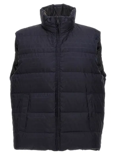 Valentino Reversible Down-filled Vest In Blue
