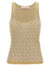 Valentino Iconographic Canvas Sleeveless Top In Multicolor