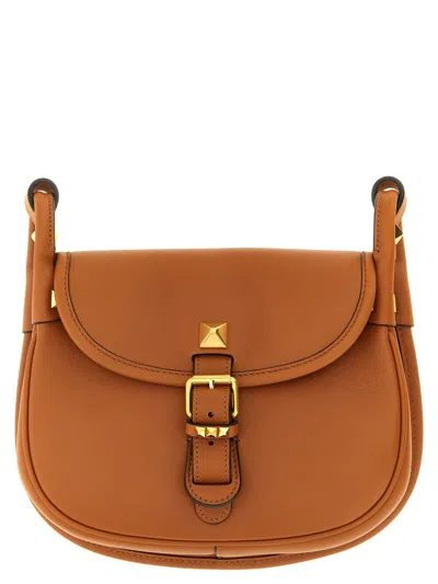 Valentino Garavani Valentino Flaneuse Small Shoulder Bag In Brown