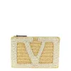 Valentino Garavani Vivasuperstar Crochet Clutch Bag In Sand