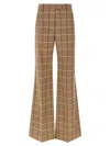 Valentino Garavani Garavani Wool Pants With Window Pattern In Brown