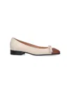 Valentino Garavani Valet Du Roi Kidskin Ballerina 25mm Woman Butter/tobacco 42 In Neutral