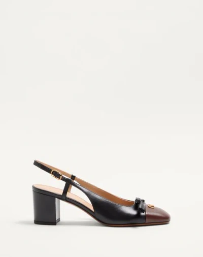 VALENTINO GARAVANI VALENTINO GARAVANI VALET DU ROI KID SLINGBACK PUMP 60MM WOMAN BLACK/COFFE 42