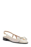 Valentino Garavani Valet Du Roi Slingback Ballet Flat In White