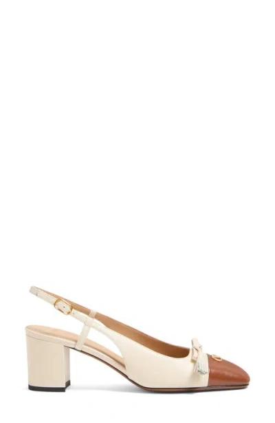 Valentino Garavani Slingback Valet Du Roi Pumps In Butter/tobacco In Nude