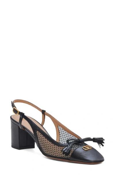 Valentino Garavani Valet Du Roi Slingback Pump In Black