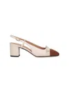 Valentino Leather Valet Du Roi Slingback Heels 60 In Nude