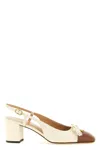 Valentino Valet Du Roi Block Heel Slingback Sandals In White