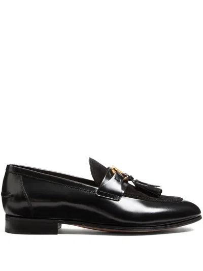 Valentino Garavani Vaniteux Leather Loafers In Black