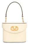 Valentino Garavani Vanity Leather Crossbody Bag In Neutral
