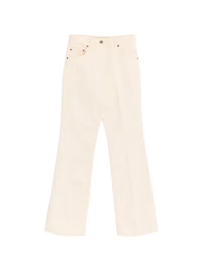 Valentino Garavani V-detail Jeans In Neutral