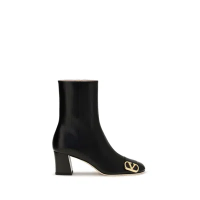 Valentino Garavani Boots Woman Color Black In Brown