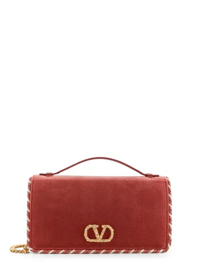 Valentino Garavani Velvet Bag/wallet With Vlogo Signature Detail