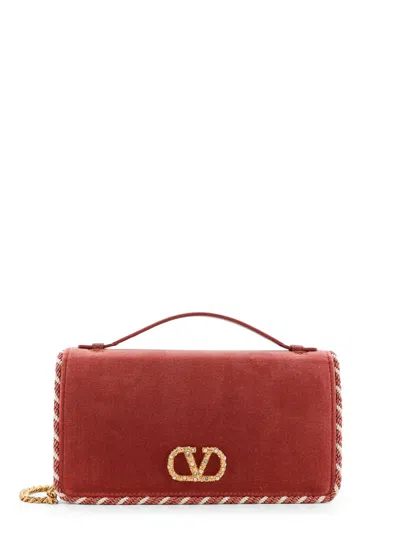 Valentino Garavani Velvet Bag/wallet With Vlogo Signature Detail