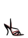 Valentino Fetishique 105 Velvet Slingback Sandal In Black