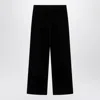 Valentino Straight-leg Velvet Pants In Black
