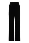 Valentino Garavani Velvet Trousers In Black