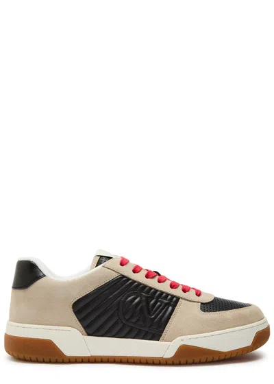 Valentino Garavani Sneakers Contrasting Panels Perforated Detailing Rubber Sole In Multi