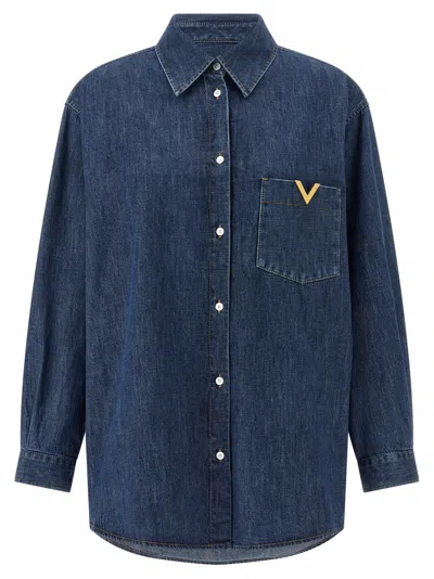 Valentino Garavani Vgold Shirt Shirt And Blouse Blue