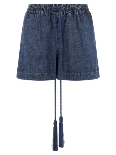 Valentino Garavani Vgold Shorts Bermuda And Short Blue