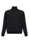 Valentino Garavani Turtleneck Zip Polyester Sweatshirt In Black