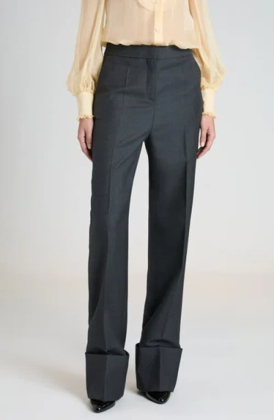 Valentino Garavani Virgin Wool Pants In Grigio Medio Mel