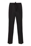 Valentino Wool And Mohair Blend Jogging Trousers In Black