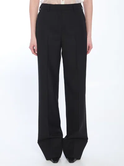 Valentino Garavani Virgin Wool Trousers In Black