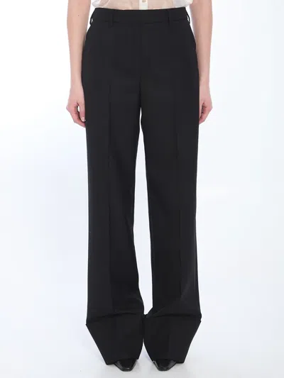 Valentino Garavani Virgin Wool Trousers In Black