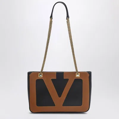VALENTINO GARAVANI VALENTINO GARAVANI VIVA SUPERSTAR BLACK/BROWN SMALL BAG