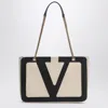Valentino Small Bicolor Tote With Mixed Handles
