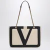 Valentino Garavani Garavani Viva Superstar Medium Nappa Leather Shopping Bag Woman Butter/black Uni
