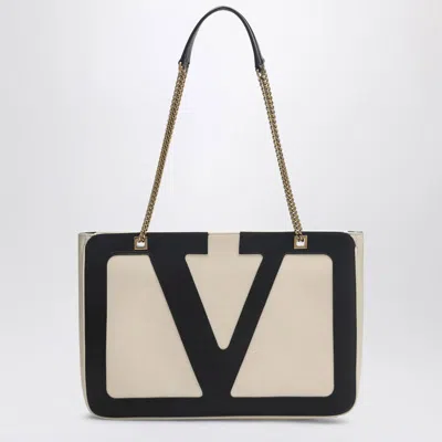VALENTINO GARAVANI VALENTINO GARAVANI VIVA SUPERSTAR BUTTER/BLACK MEDIUM BAG