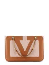 Valentino Garavani Viva Superstar Canvas Shoulder Bag In Brown