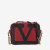 Valentino Red And Black Leather Crossbody Bag