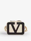 Valentino Viva Superstar Two-tone Leather Messenger Bag In White
