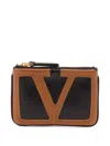 Valentino Viva Superstar Zip-fastening Leather Wallet In Gold