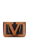 Valentino Viva Superstar Leather Shoulder Bag With Maxi Vlogo Signature On The Front