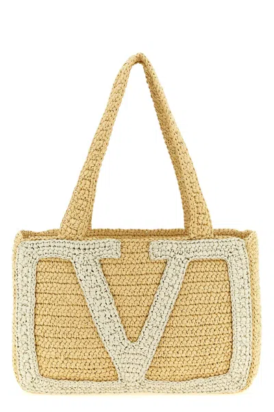 Valentino Garavani 'viva Superstar' Midi Shopping B In Sand