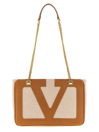 Valentino Garavani Viva Superstar Shoulder Bag In Brown