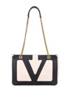 Valentino Garavani Garavani Viva Superstar Medium Nappa Leather Shopping Bag Woman Butter/black Uni In Butter White + Black