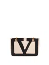 Valentino Small Bicolor Tote With Mixed Handles In Neutral