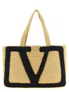 Valentino Viva Superstar Large Raffia Shopping Tote Bag In Neutral