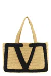 Valentino Viva Superstar Large Raffia Shopping Tote Bag In Neutral